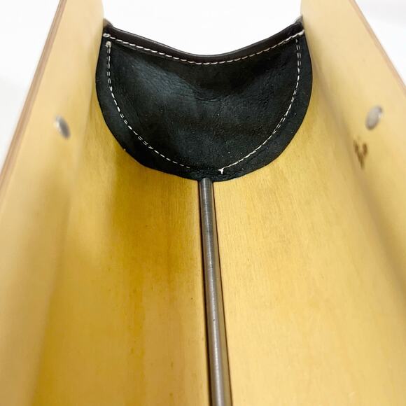 Tivi Colorado Wooden Clutch Handbag Purse Clam Shell Wood Grain Magnet Closure - Picture 6 of 10